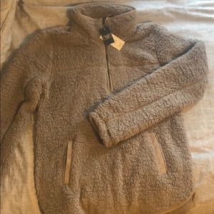 A&F Sherpa Half Zip Sweatshirt